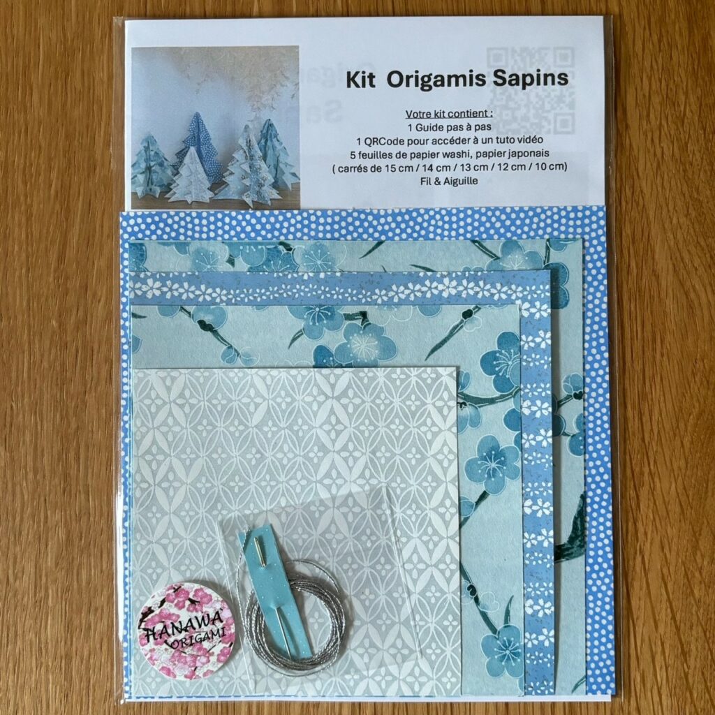 KIT DIY – Origami Sapins bleus