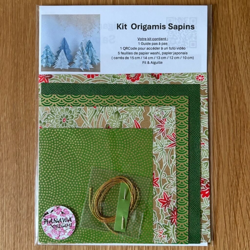 KIT DIY – Origami Sapins verts